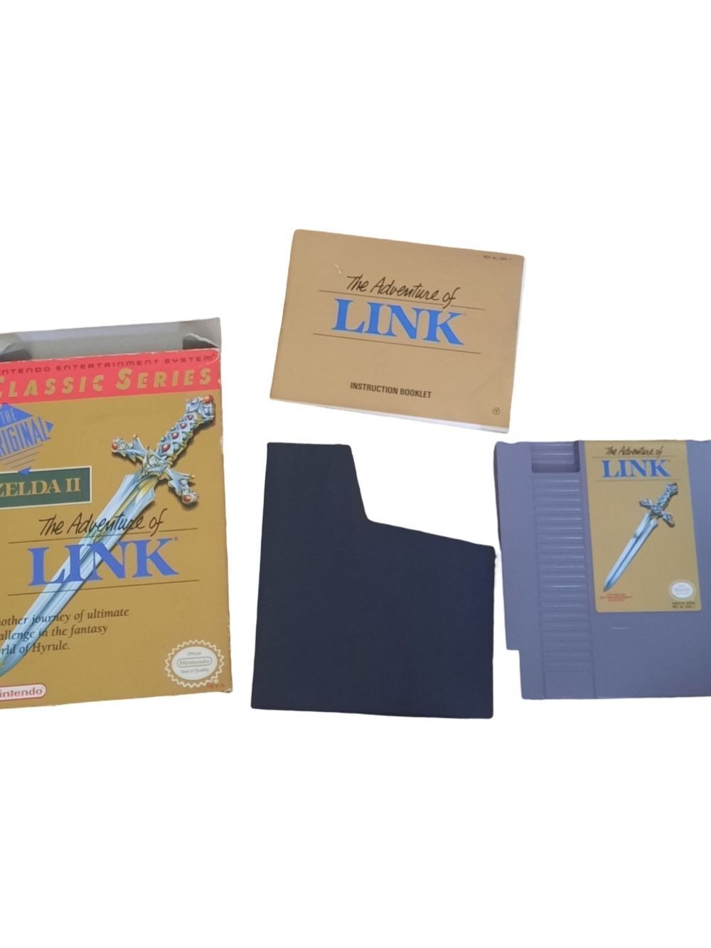 Nintendo Zelda II Classic Series Box with Gold, Blue and Red Accents